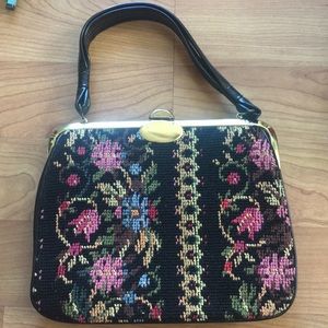 Vintage cross stitch purse